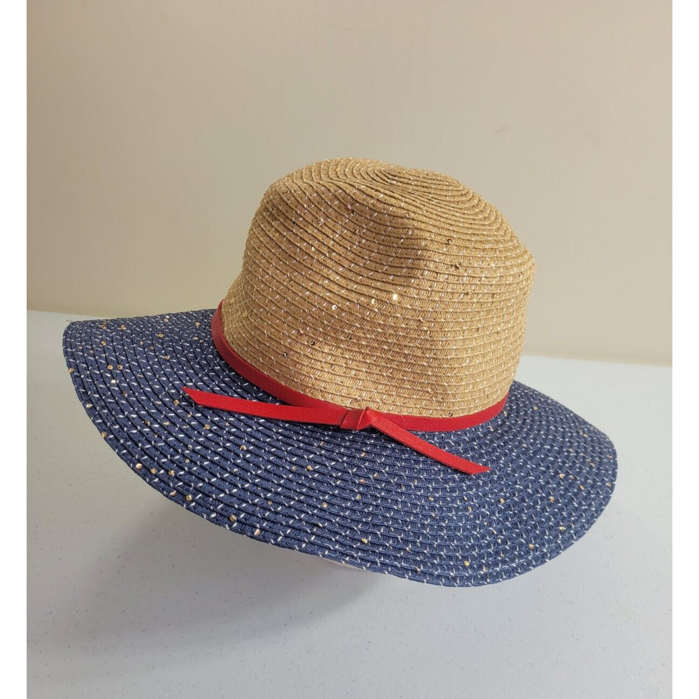 Summer Sun Straw Hat Accessory Depot Sequin Wide Brim Packable Beach One Size